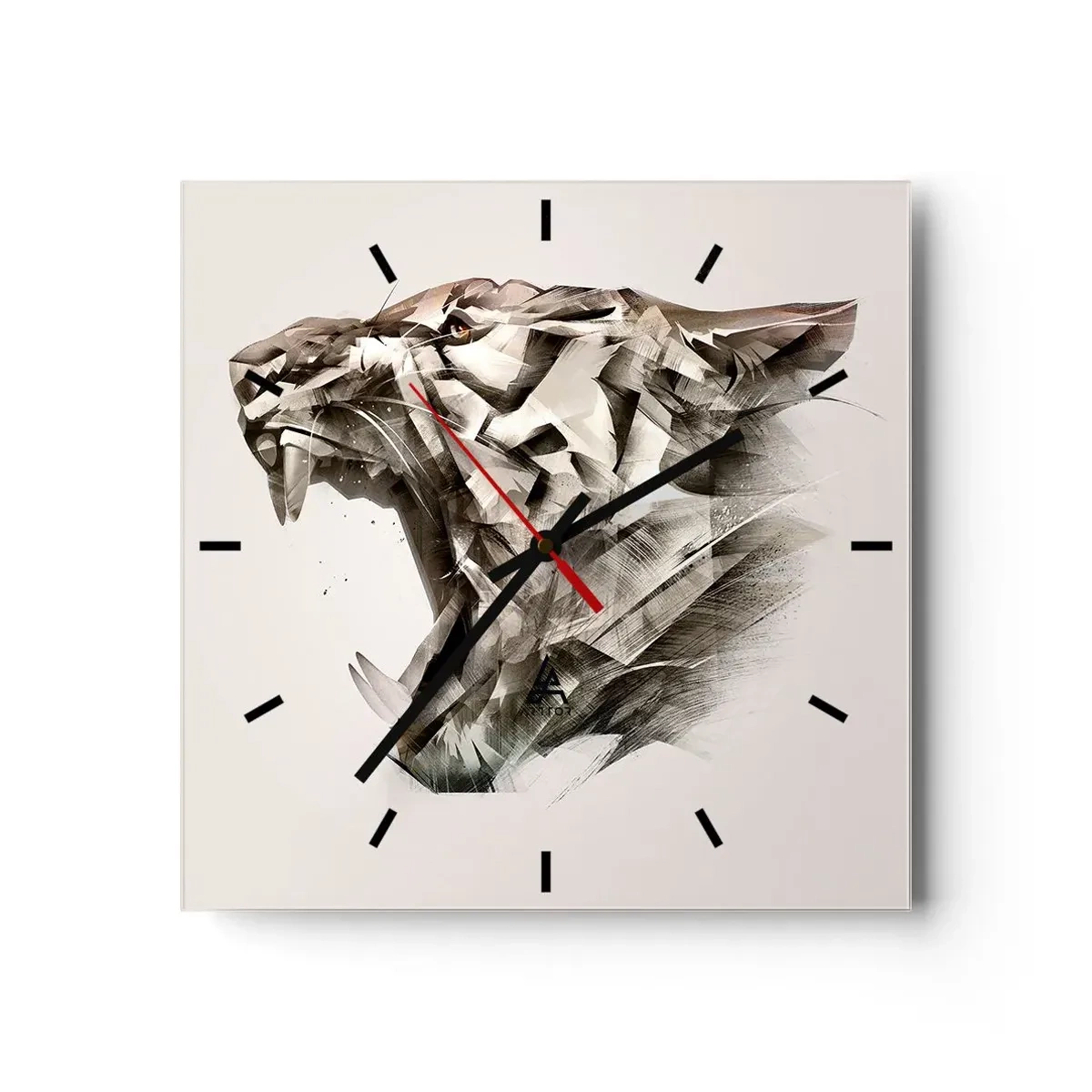 Wall clock - Clock on glass - You Know Who Is in Charge - 40x40 cm