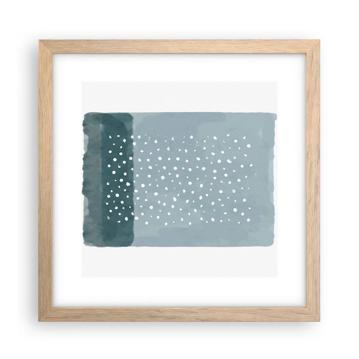 Poster in light oak frame - Grown on the Blue - 30x30 cm