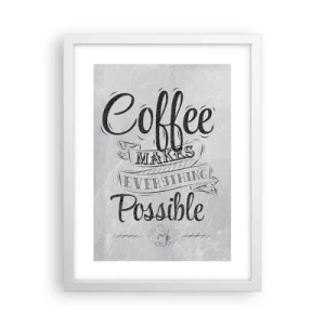 Poster in white frmae - How Not to Love Coffee - 30x40 cm