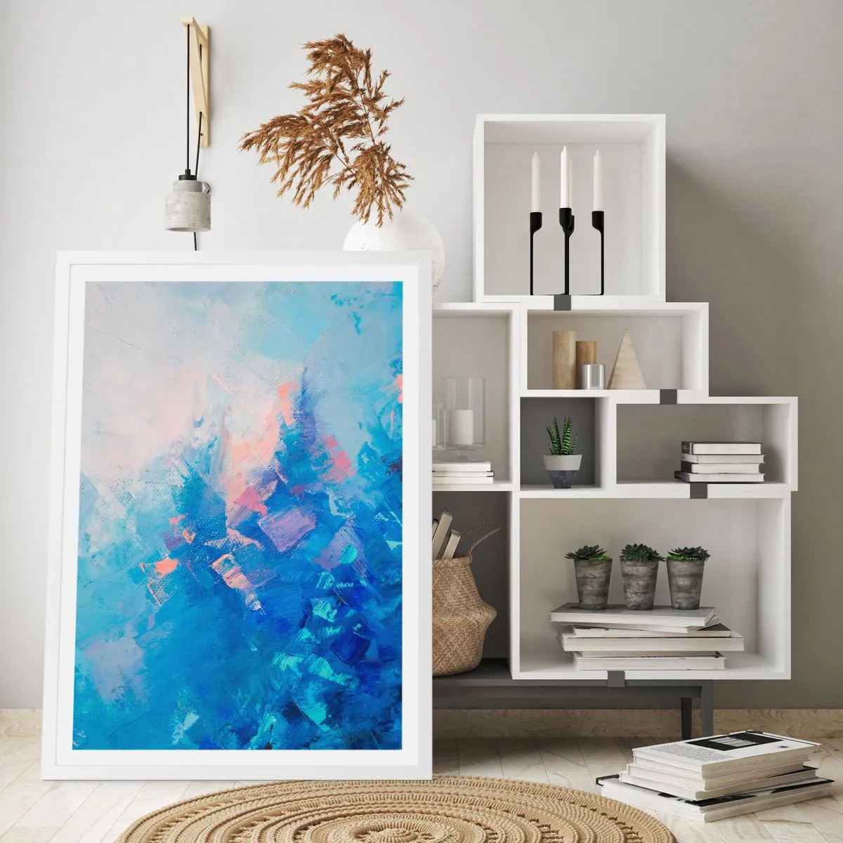 Poster in white frmae - Winter Abstract - 40x50 cm