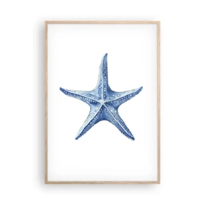 Poster in light oak frame - Sea Star - 70x100 cm