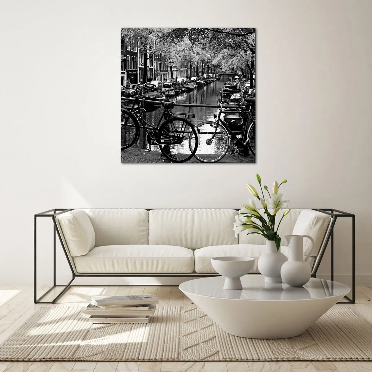 Glass picture - A Very Dutch View - 30x30 cm