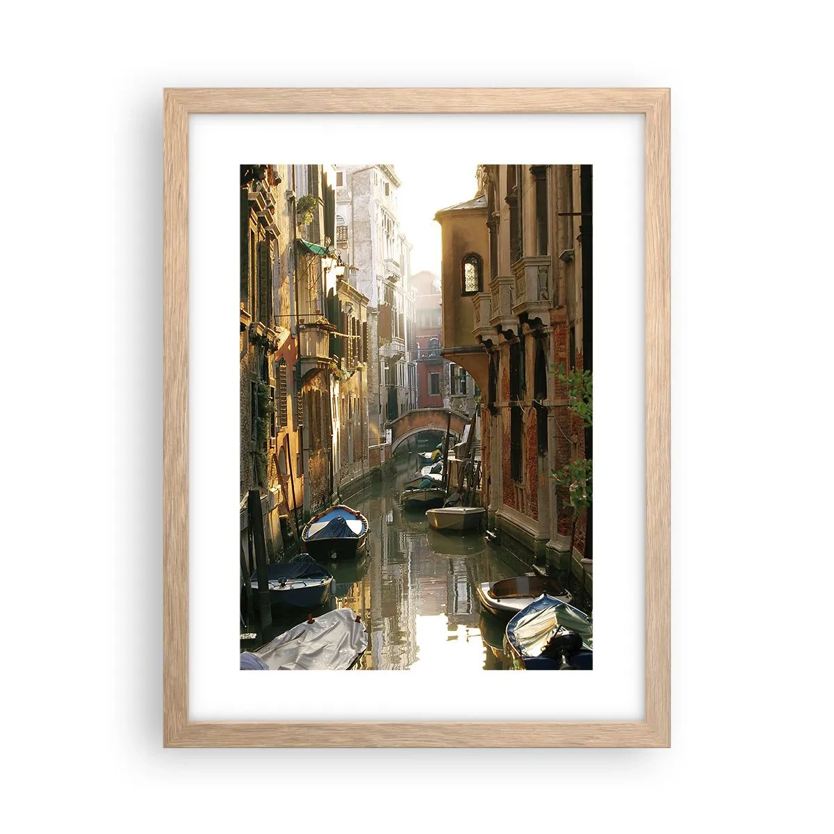 Poster in light oak frame - In a Venetian Alley - 30x40 cm