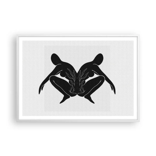 Poster in white frmae - Mutual Soul - 100x70 cm