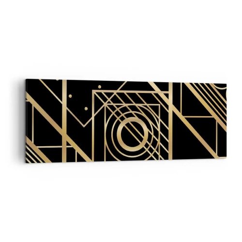 Canvas picture - Golden Geometry - 140x50 cm