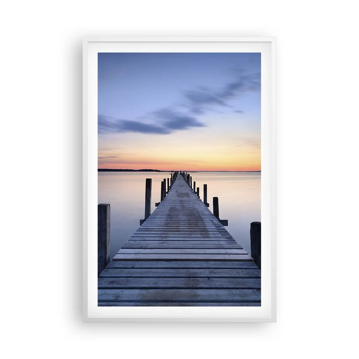 Poster in white frmae - Calm of a Quiet Dusk - 61x91 cm