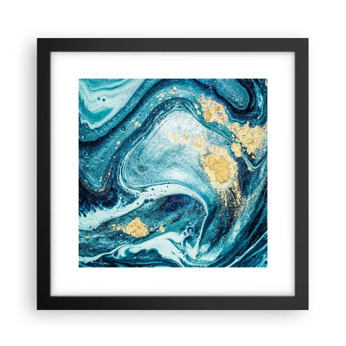 Poster in black frame - Blue Whirl - 30x30 cm