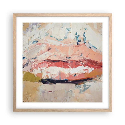 Poster in light oak frame - It Awakens the Senses - 50x50 cm