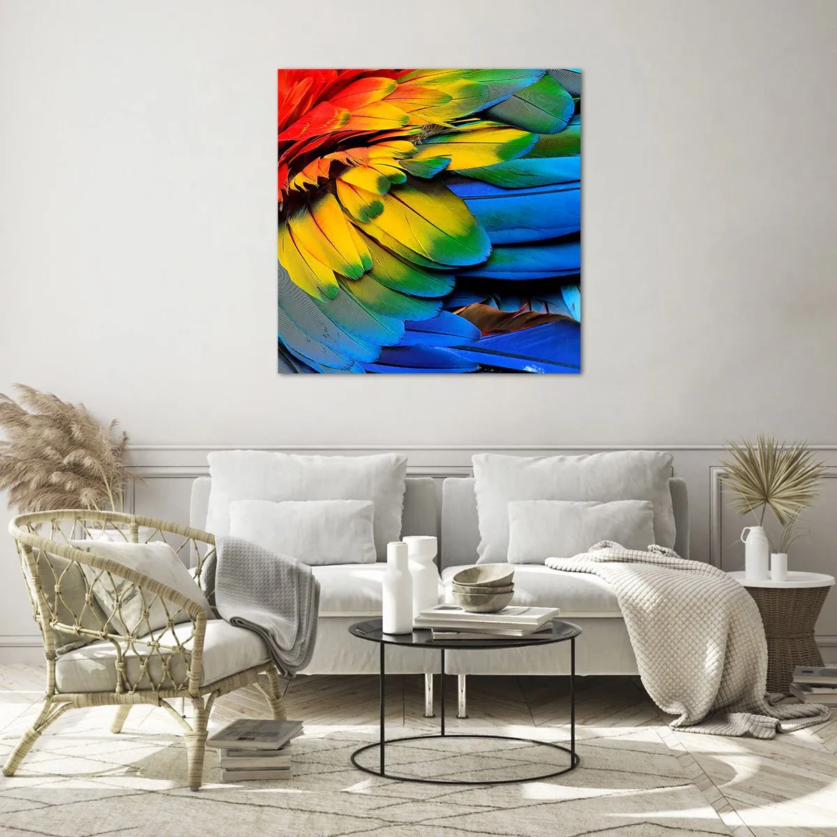 Glass picture - Bird Of Paradise - 30x30 cm