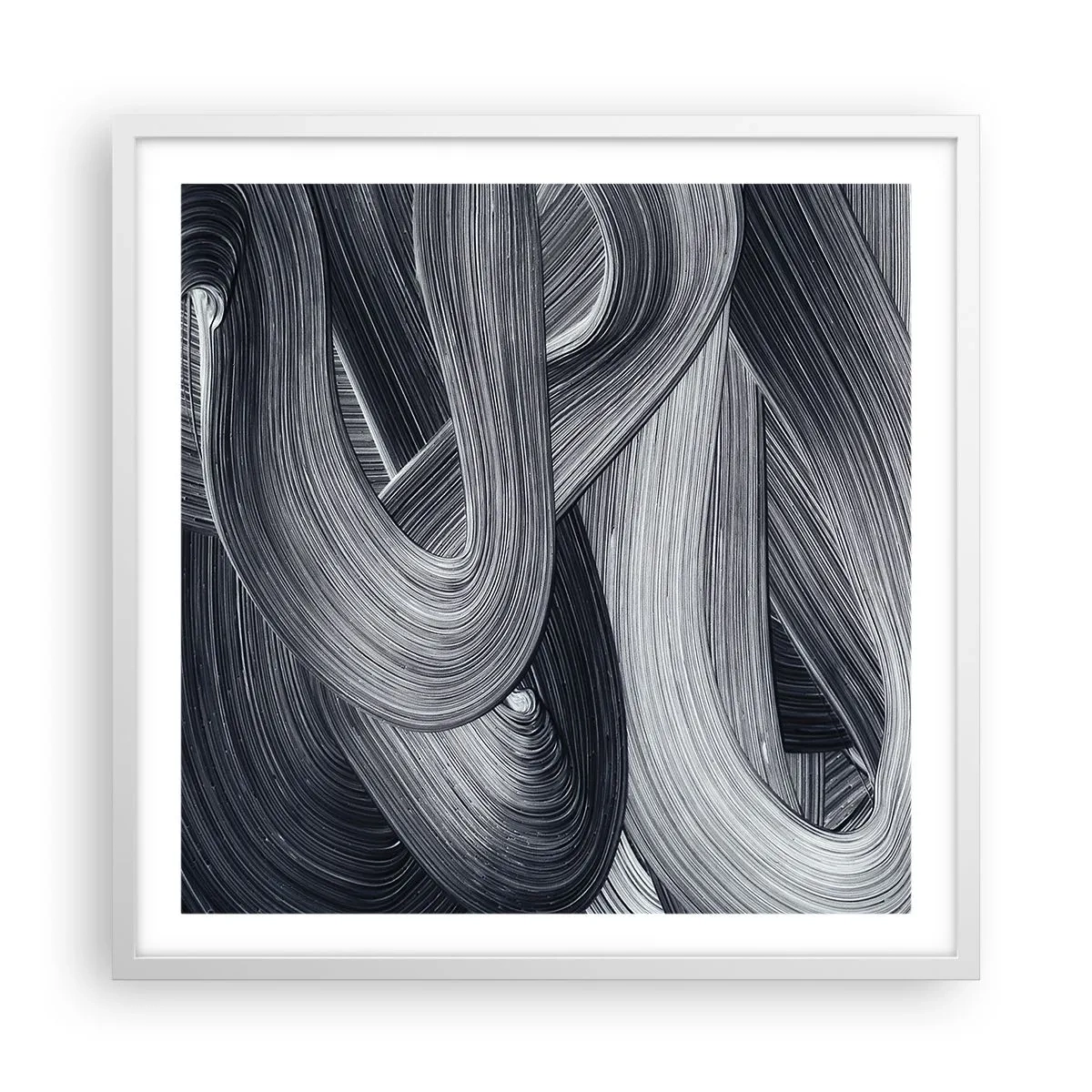 Poster in white frmae - Fluidity of Reality - 60x60 cm