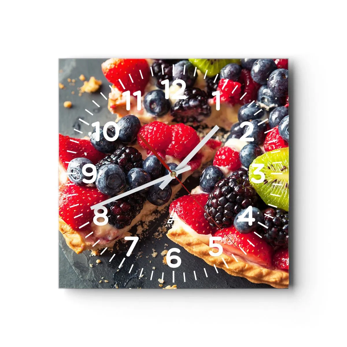 Wall clock - Clock on glass - Dolce Vita! - 40x40 cm
