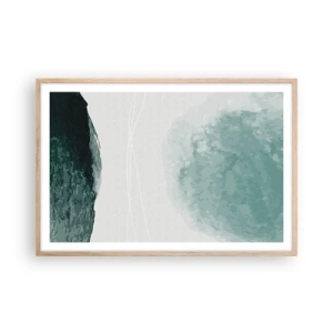 Poster in light oak frame - Encounter With Fog - 91x61 cm