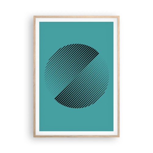 Poster in light oak frame - Circle - Geometrical Variation - 70x100 cm