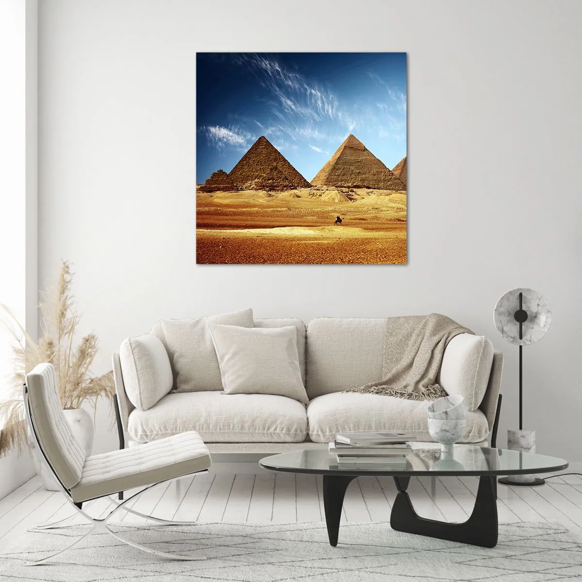 Glass picture - 40 Centuries Looking at Us - 50x50 cm
