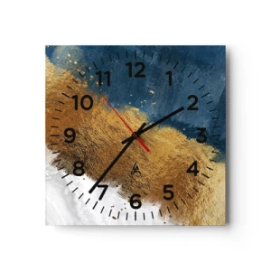 Wall clock - Clock on glass - Colours of Summer - 40x40 cm