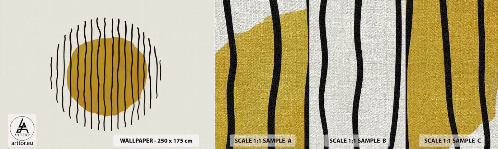 Photo Wallpaper Sample Premium Canvas - Abstract Shivering from Heat - Abstraction, Piece, Minimalism - 100x30 cm