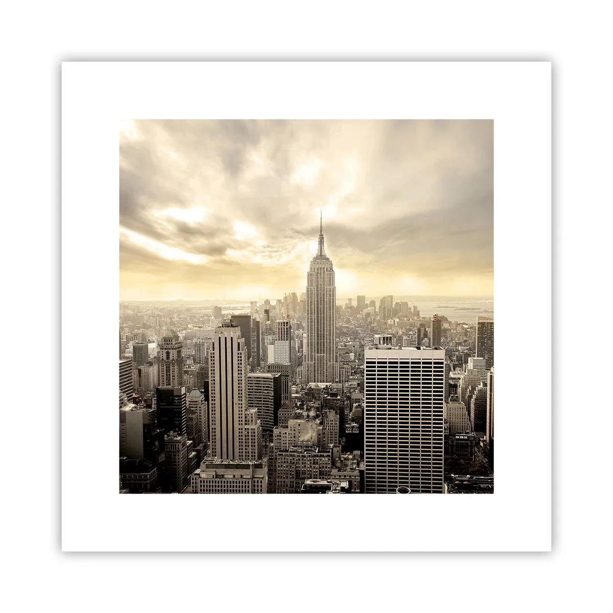 Poster - New York Woven in Grey - 30x30 cm