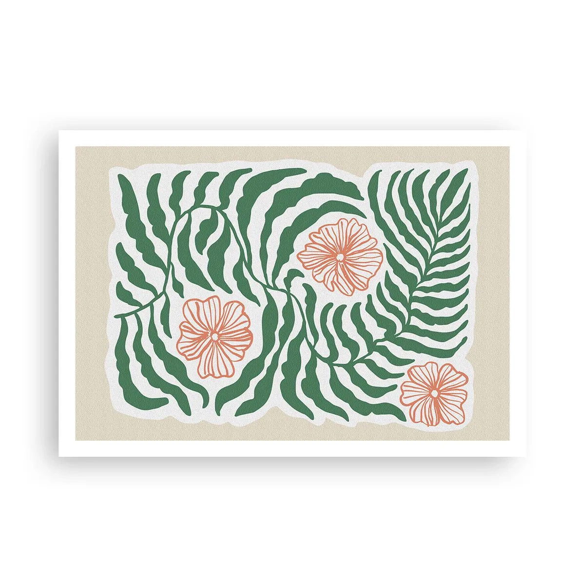 Poster - Blossoming in Green - 100x70 cm