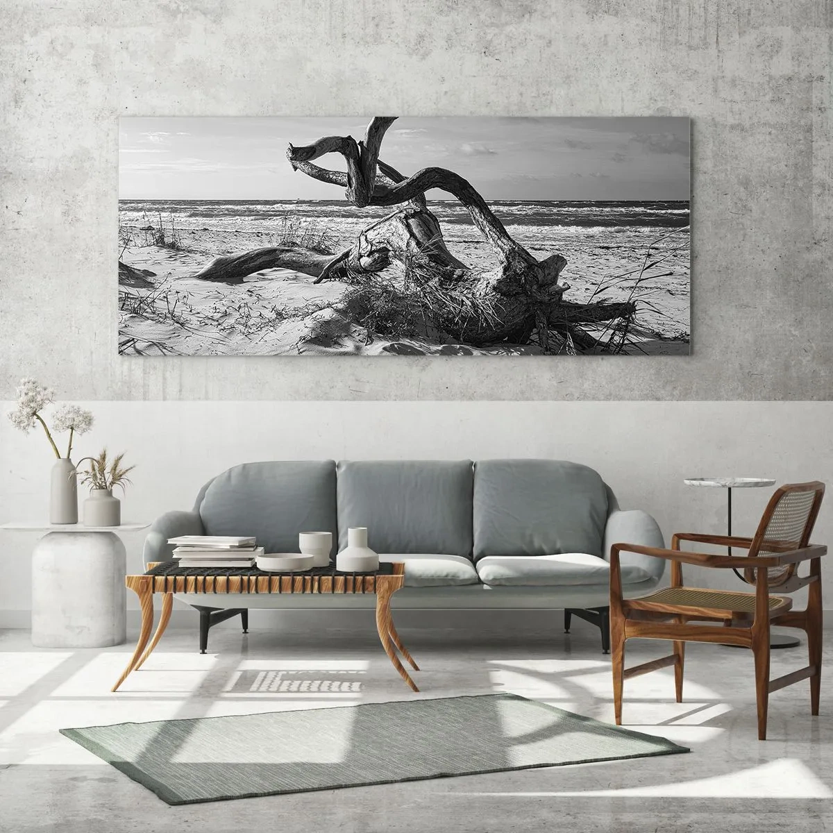 Glass picture - Seaside Sculpture - 120x50 cm