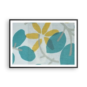 Poster in black frame - Among Azure Leaves - 100x70 cm