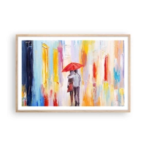 Poster in light oak frame - Let It rain - 91x61 cm