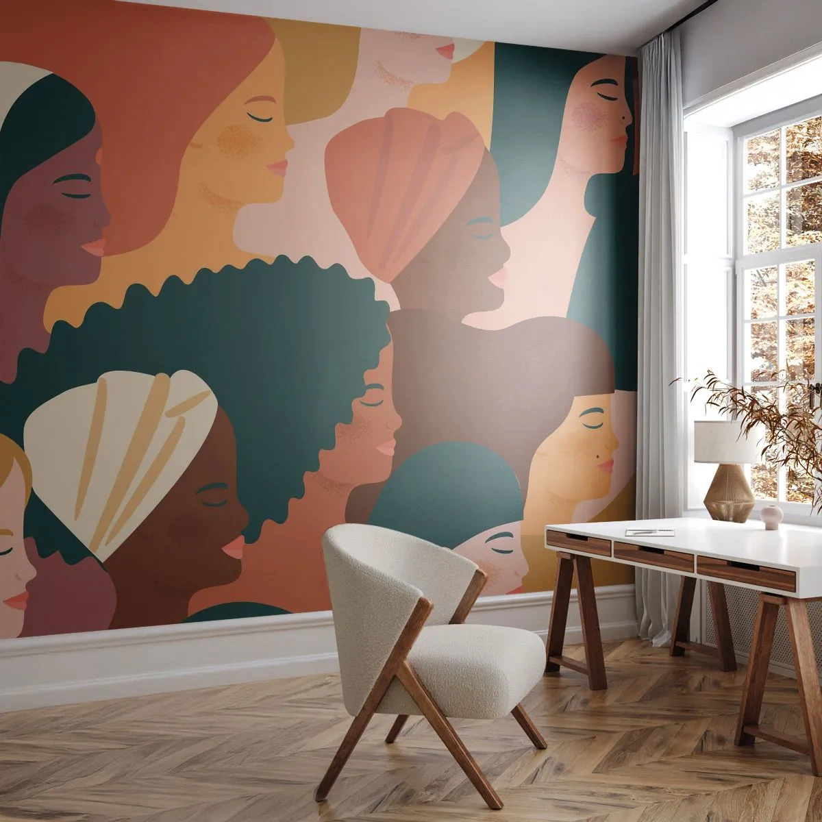 Photo Wallpaper Premium Canvas - Pure Womanhood - Woman, Modern Art, Africa - 400x280 cm