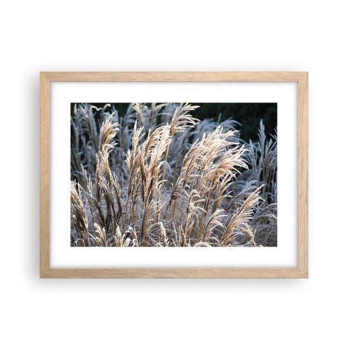 Poster in light oak frame - Decorated with Frost - 40x30 cm