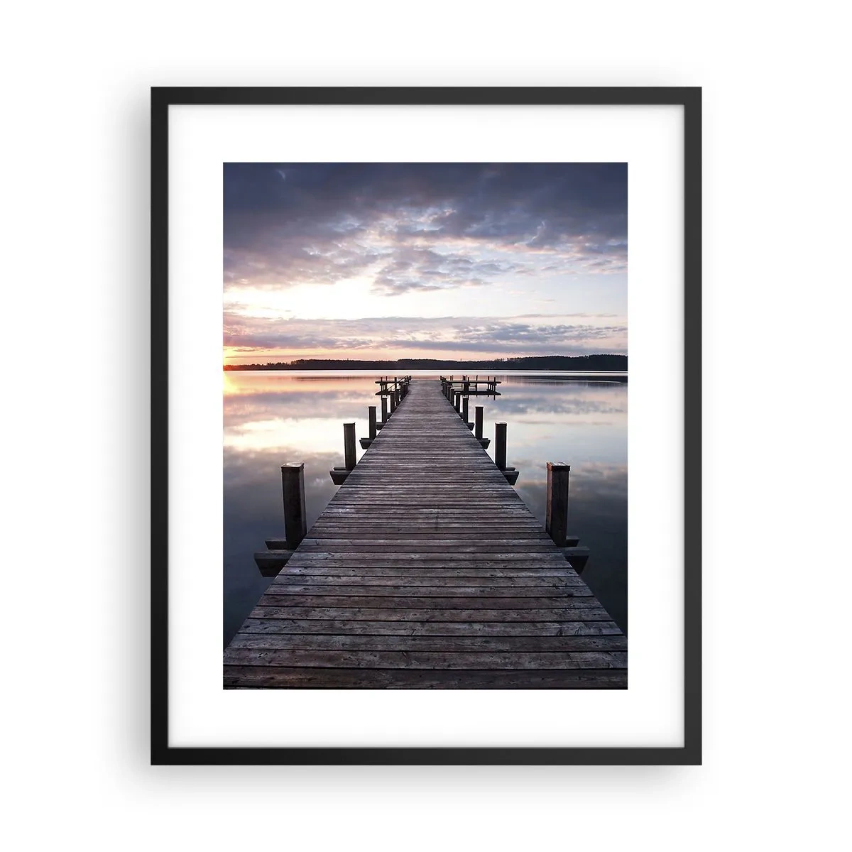 Poster in black frame - Quiet Border of Night and Day - 40x50 cm