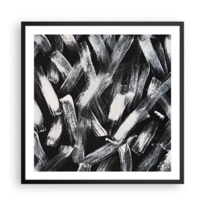 Poster in black frame - Abstract in Industrial Spirit - 60x60 cm