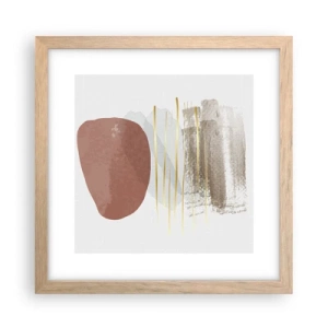 Poster in light oak frame - Abstract Colonnade - 30x30 cm