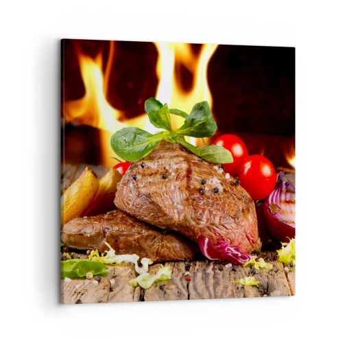 Canvas picture - Smokey Barbecue - 50x50 cm