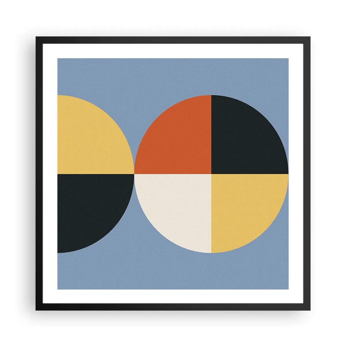 Poster in black frame - Look and Count - 60x60 cm