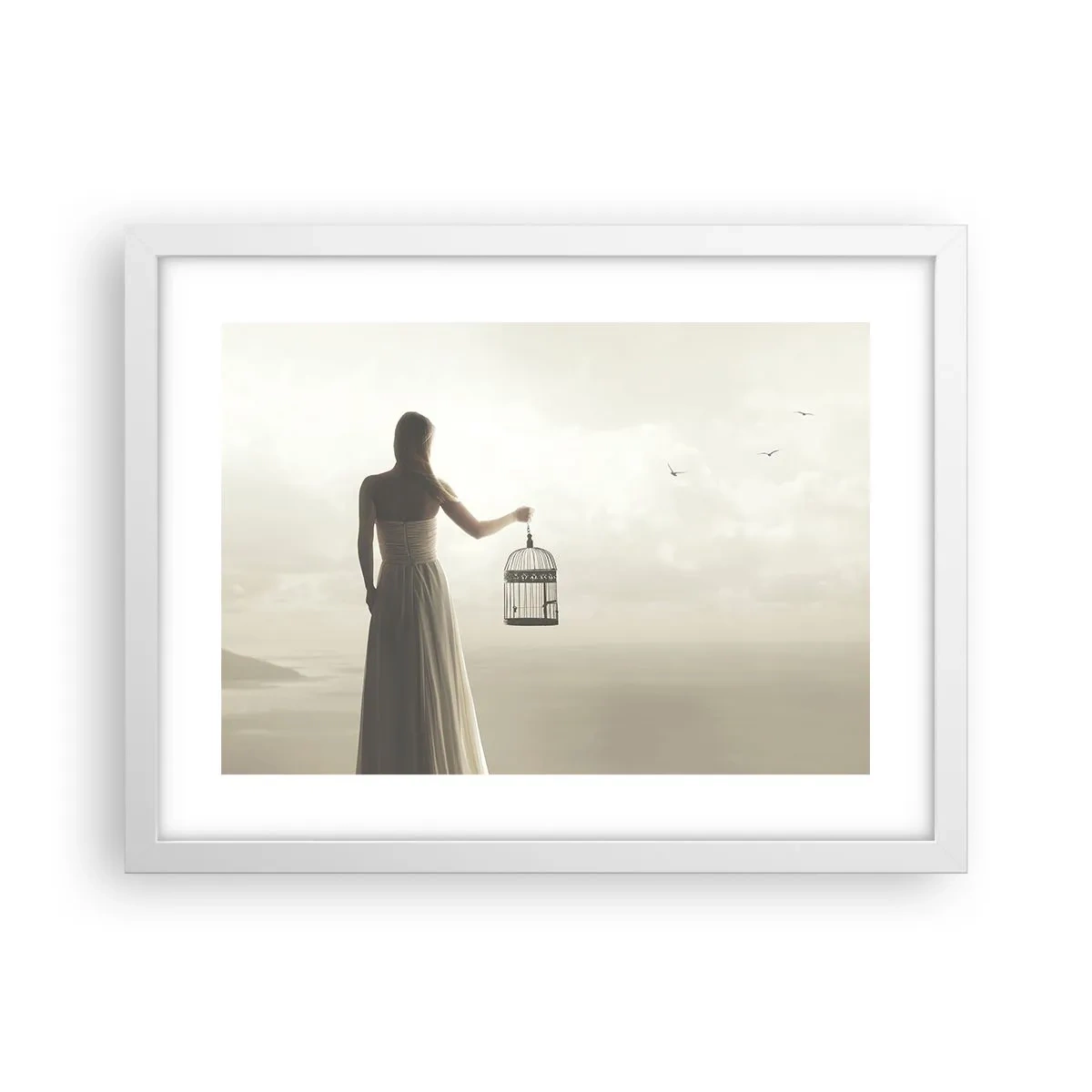 Poster in white frmae - Be Free - 40x30 cm