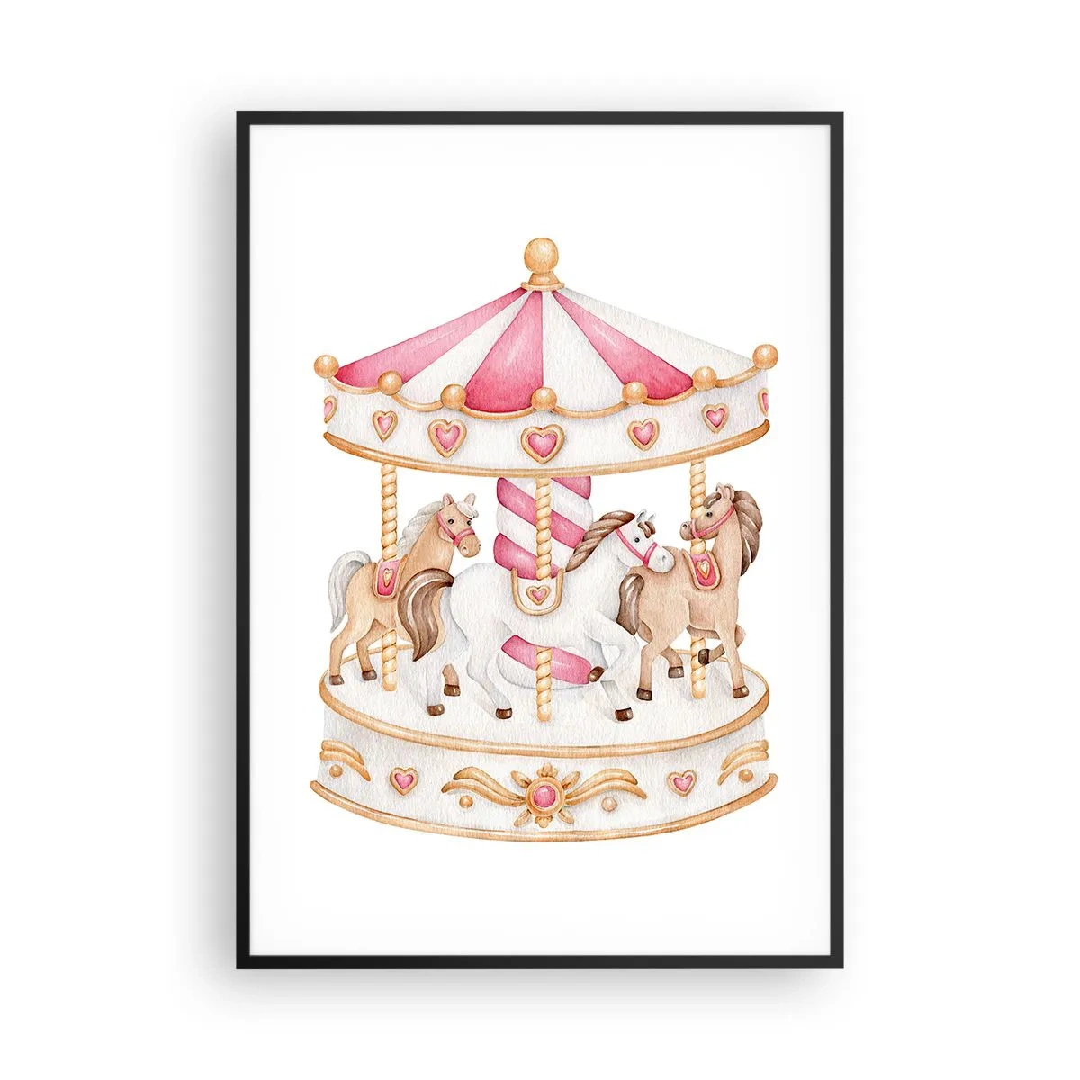 Poster in black frame - Sweet World of Childhood - 70x100 cm