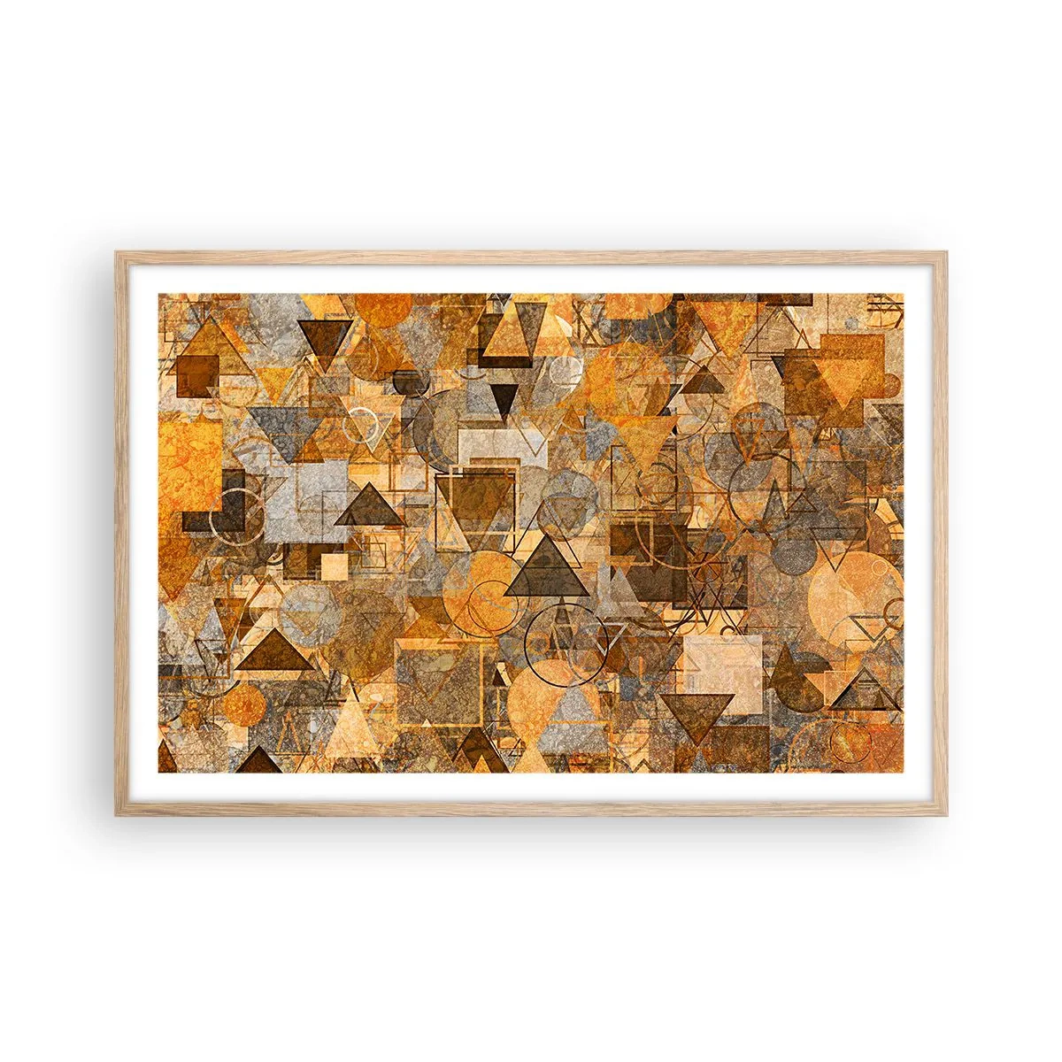 Poster in light oak frame - World Caught in One Form - 91x61 cm