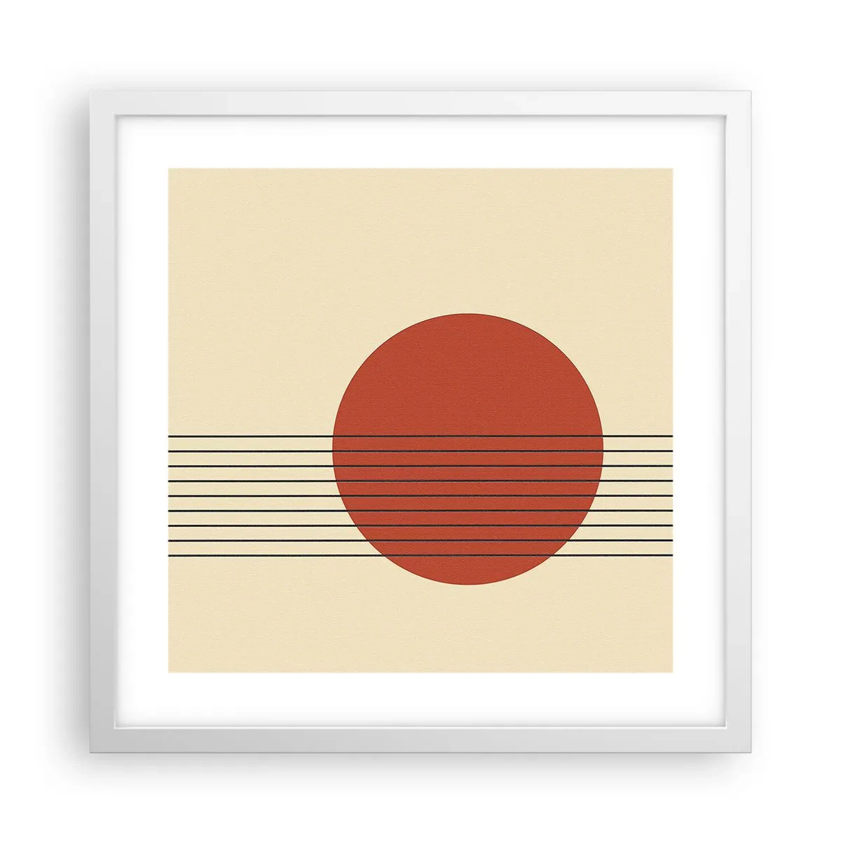 Poster in white frmae - Around and Beoynd - 40x40 cm
