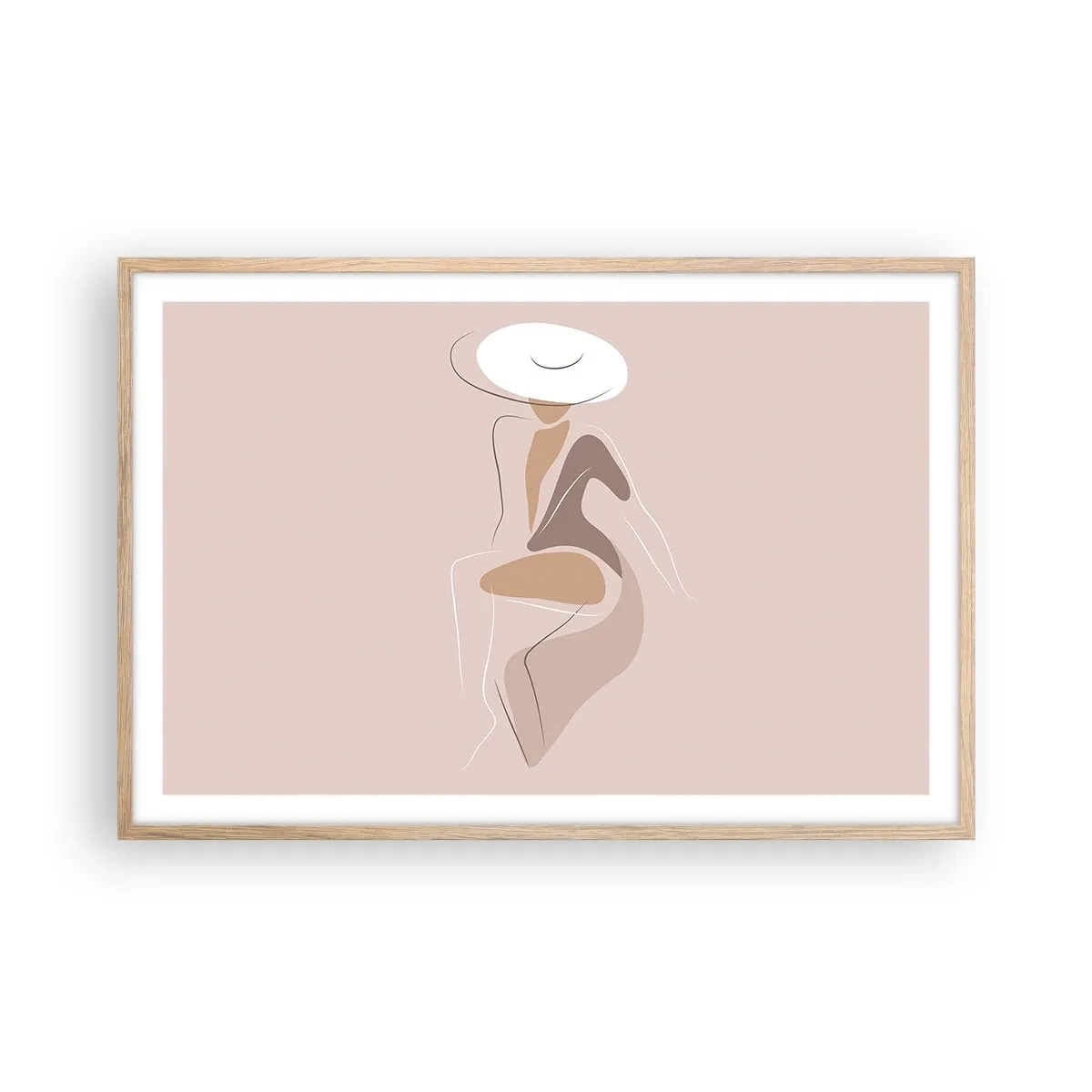 Poster in light oak frame - Being a Lady - 91x61 cm