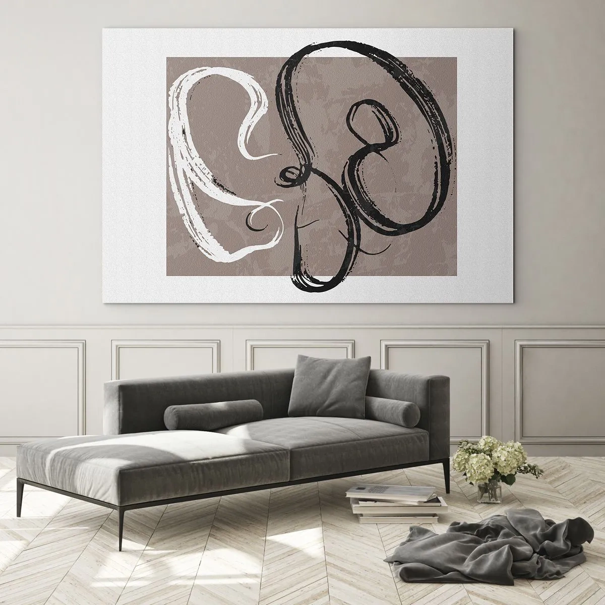 Glass picture - Composition -In Search of Completeness - 120x80 cm