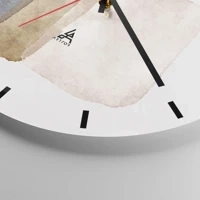 Clock face with lines