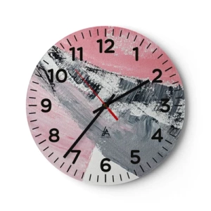 Wall clock - Clock on glass - Fitted Composition - 40x40 cm