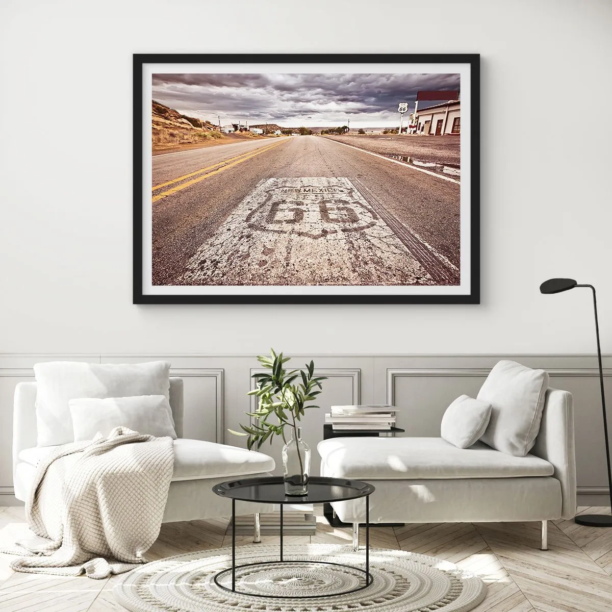 Poster in black frame - Mother Road - American Legend - 70x50 cm