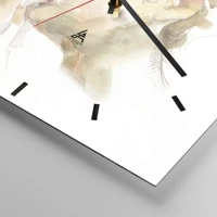 Clock face with lines