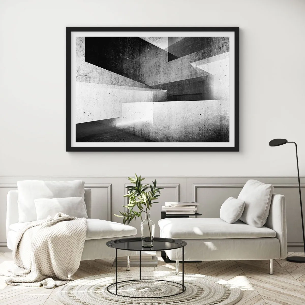 Poster in black frame - Structure of Space - 91x61 cm