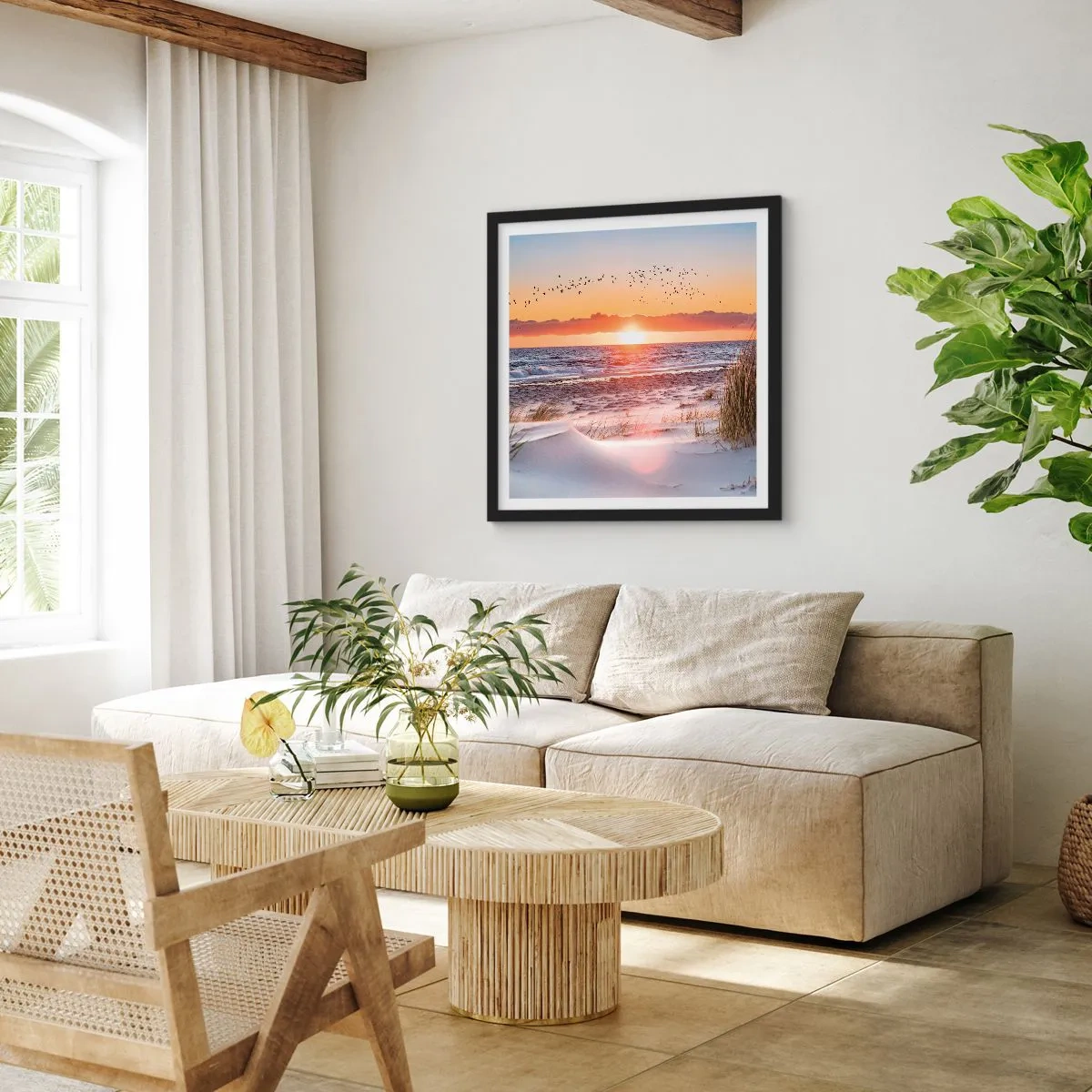 Poster in black frame - Horizontal Landscape - 60x60 cm