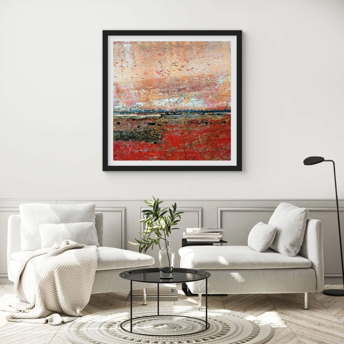 Poster in black frame - Might Be the Sea - 60x60 cm