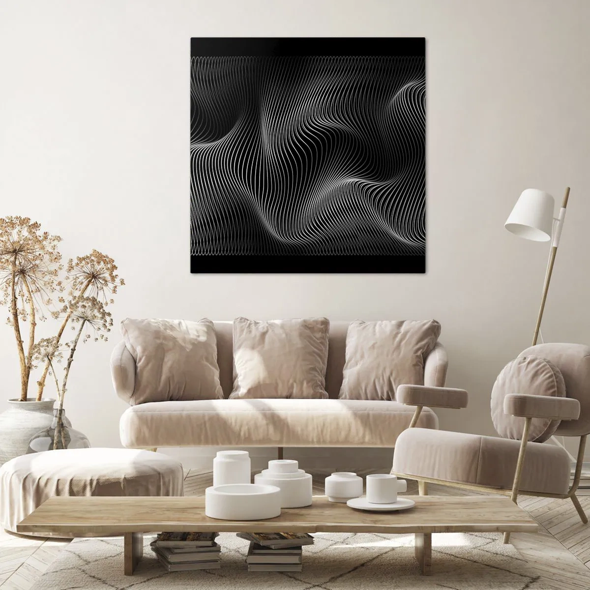 Canvas picture - Dance of the Light in Space - 40x40 cm