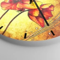 Clock face with lines