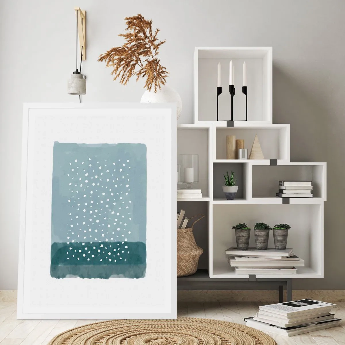 Poster in white frmae - Grown on the Blue - 61x91 cm