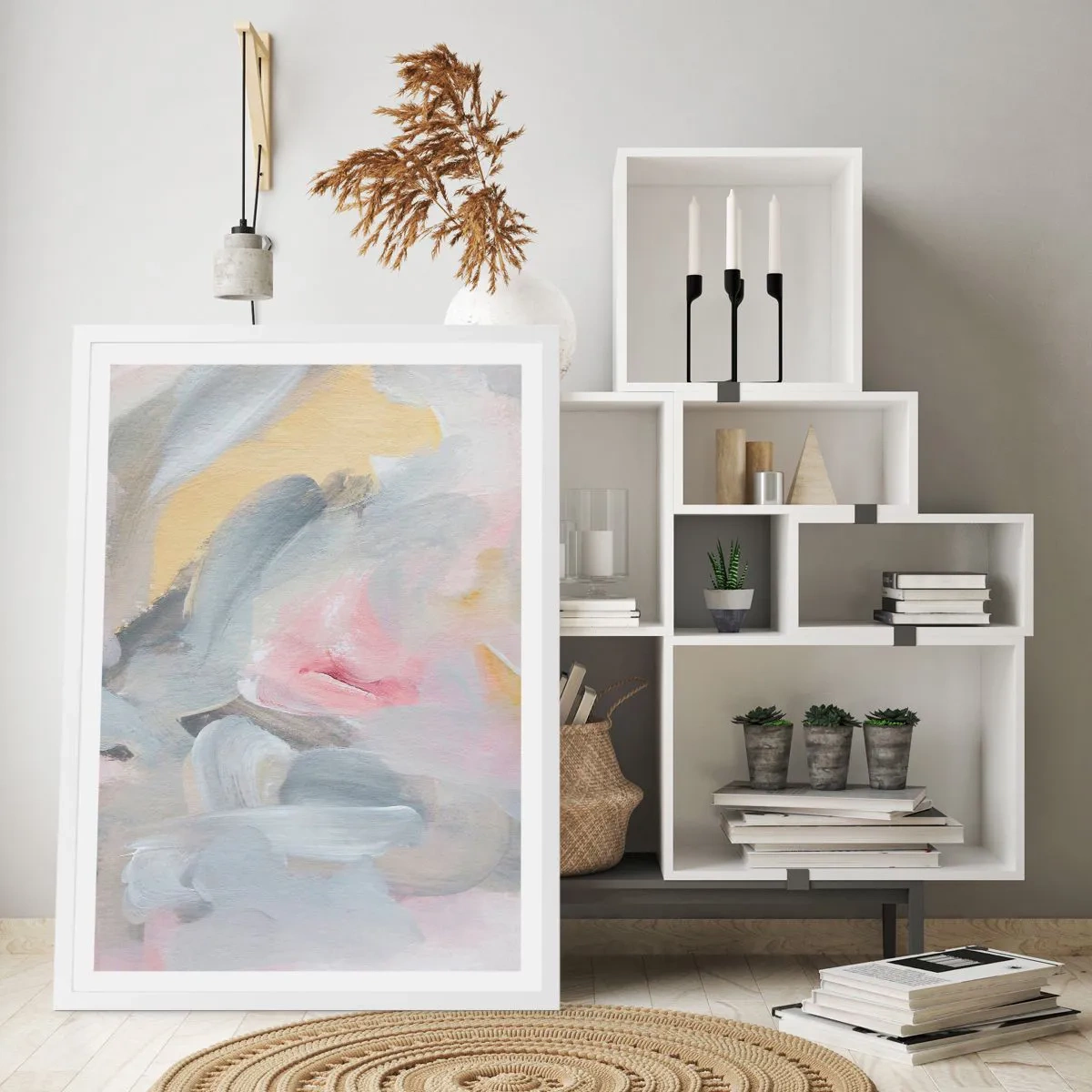 Poster in white frmae - In a Pastel World - 61x91 cm