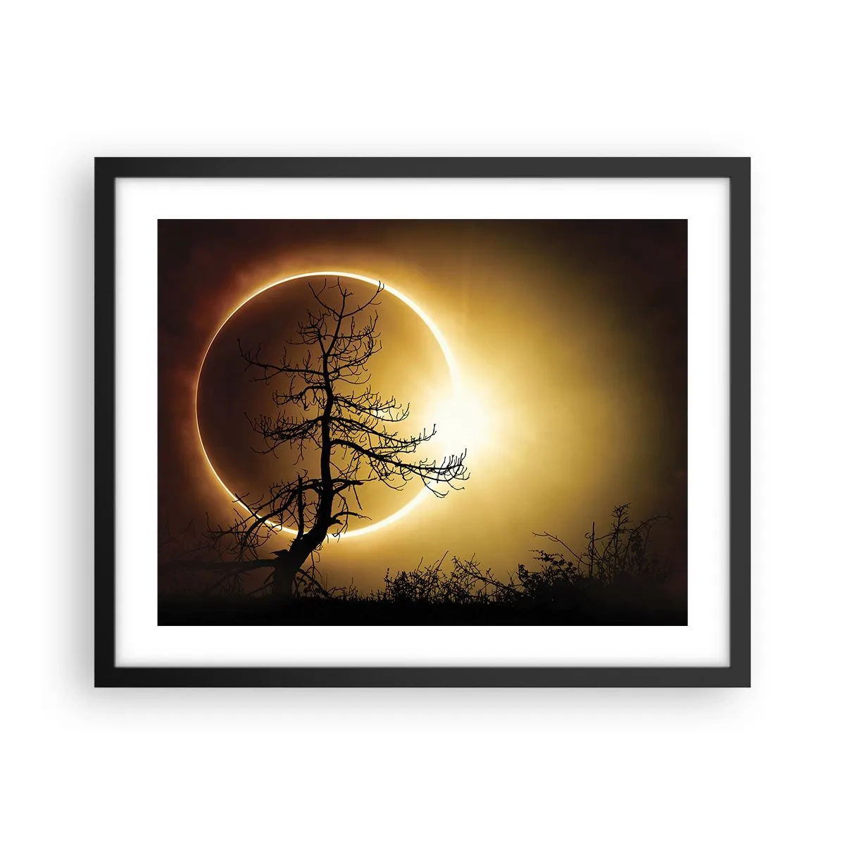 Poster in black frame - Total Eclipse - 50x40 cm